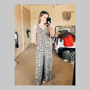 Leopard print Lounge Jumpsuit